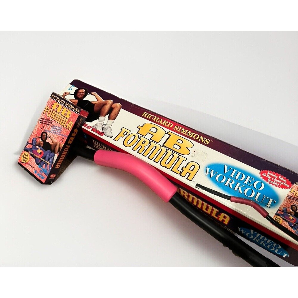 Richard Simmons Ab Formula Video Workout VHS and AB Bar Vintage 1997